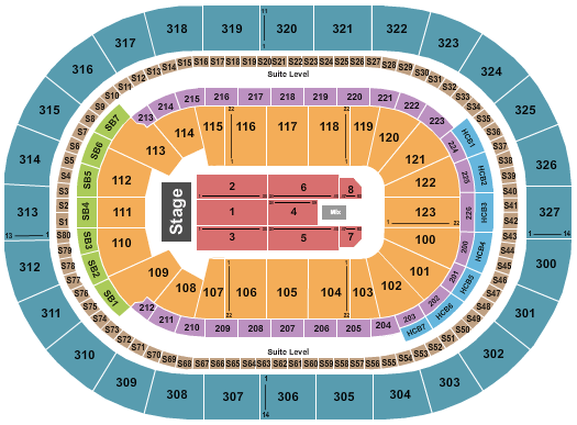 KeyBank Center Adam Sandler Seating Chart